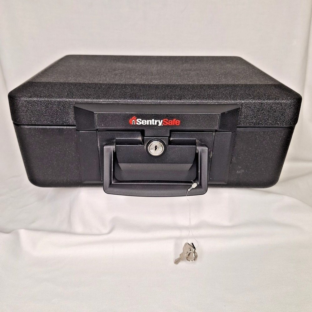 Fireproof Safe Box Key Lock Document Storage‎ Portable Fire Resistant 0.18 Cu Ft